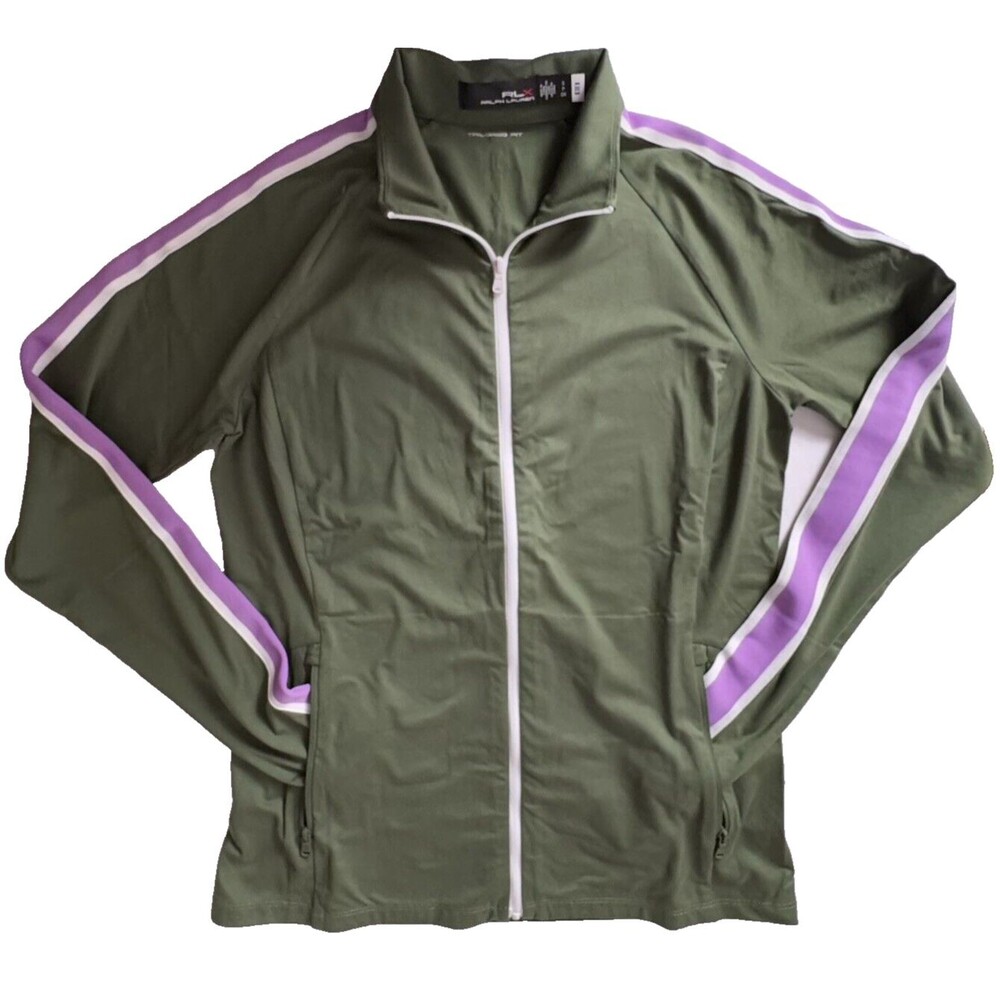 Polo Ralph Lauren RLX Womens Small Tailored Fit Golf Full Zipped Green Jacket